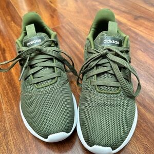 Adidas Olive Green Mesh Sneakers